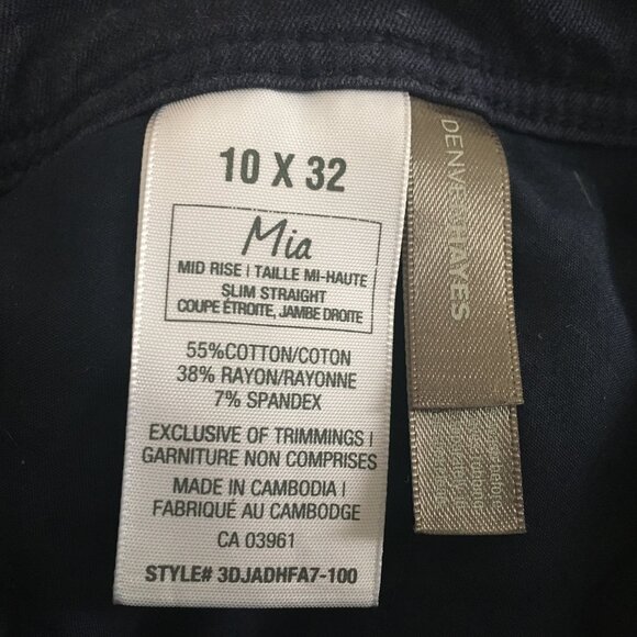 [Denver Hayes] Mia Mid Rise Slim Straight Jeans | 10x32 | Good - Picture 12 of 13